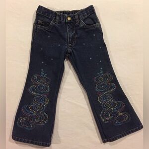 The Children's Place Dark Blue Jeans with Colorful Swirls